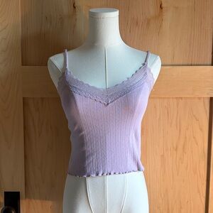 American Eagle Outfitters Lavender Lace Camisole